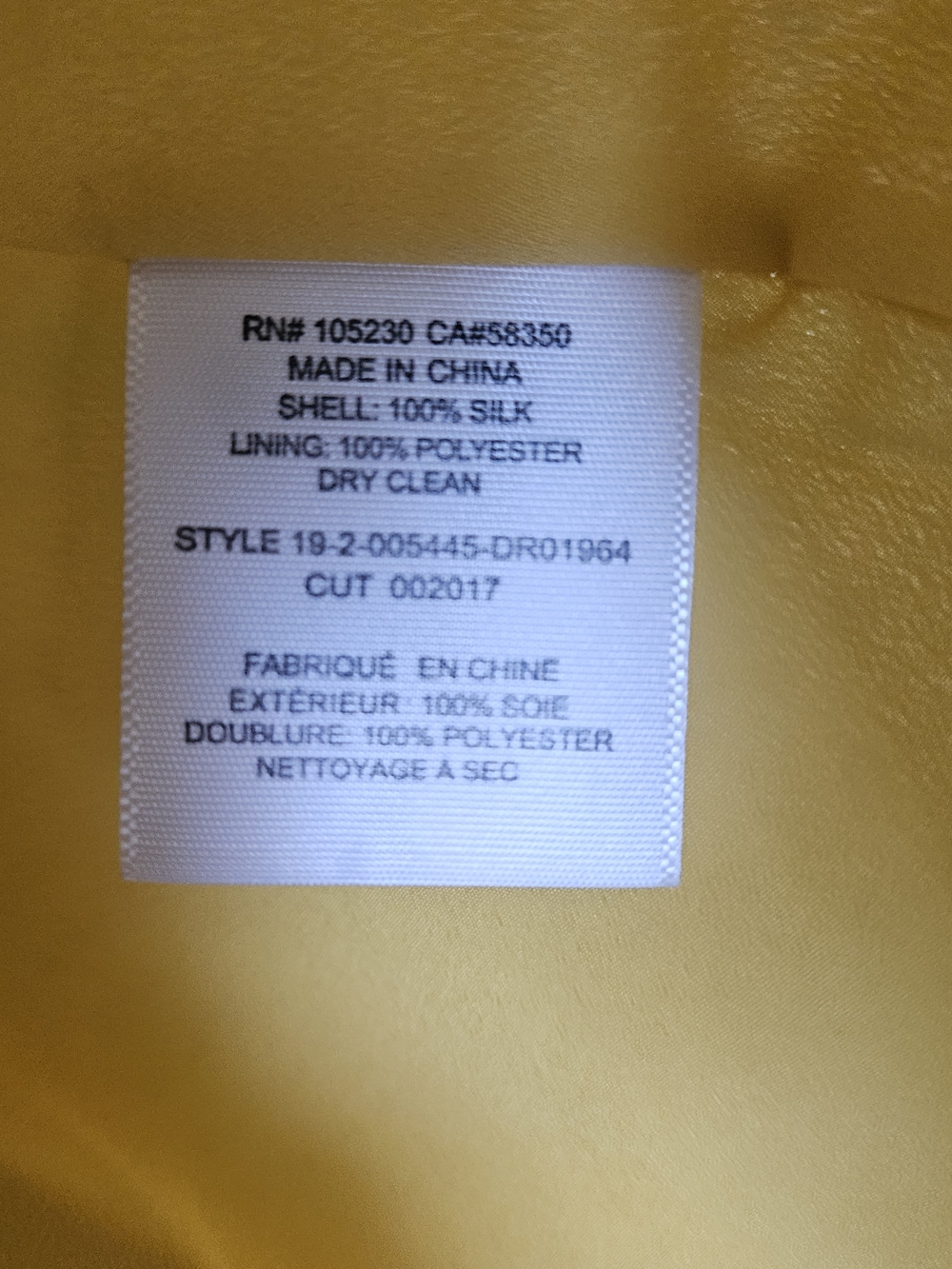 NWT Joie Daevon Yellow Polka Dot Longer Back Dress Tie Size L Silk - Picture 5 of 8